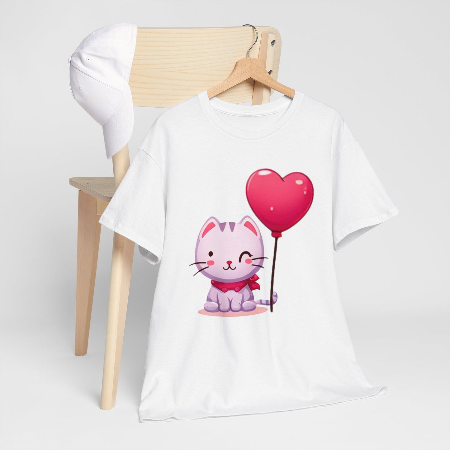 Kitten with heart Unisex Heavy Cotton Tee