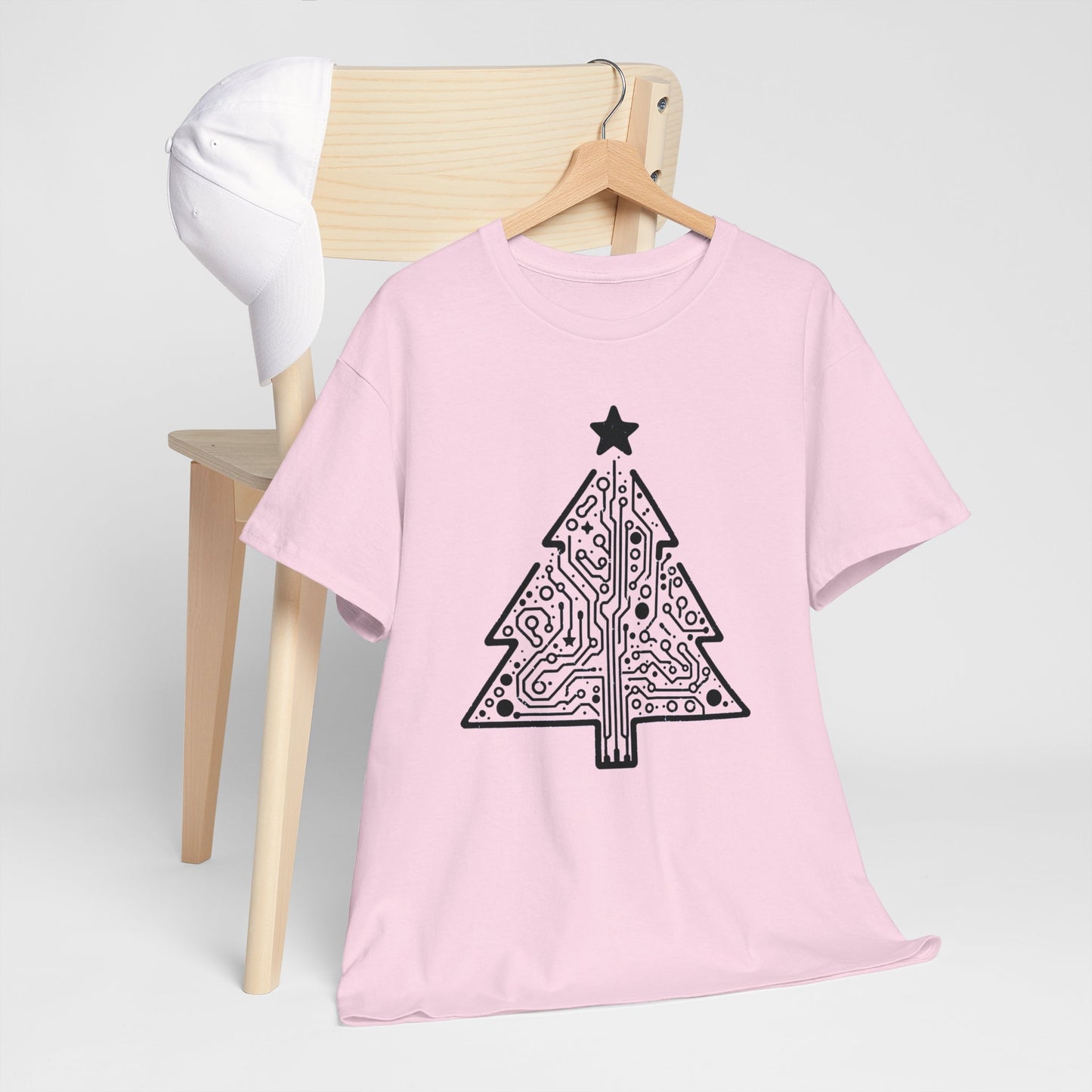 Christmas Tree Trace Unisex Heavy Cotton Tee