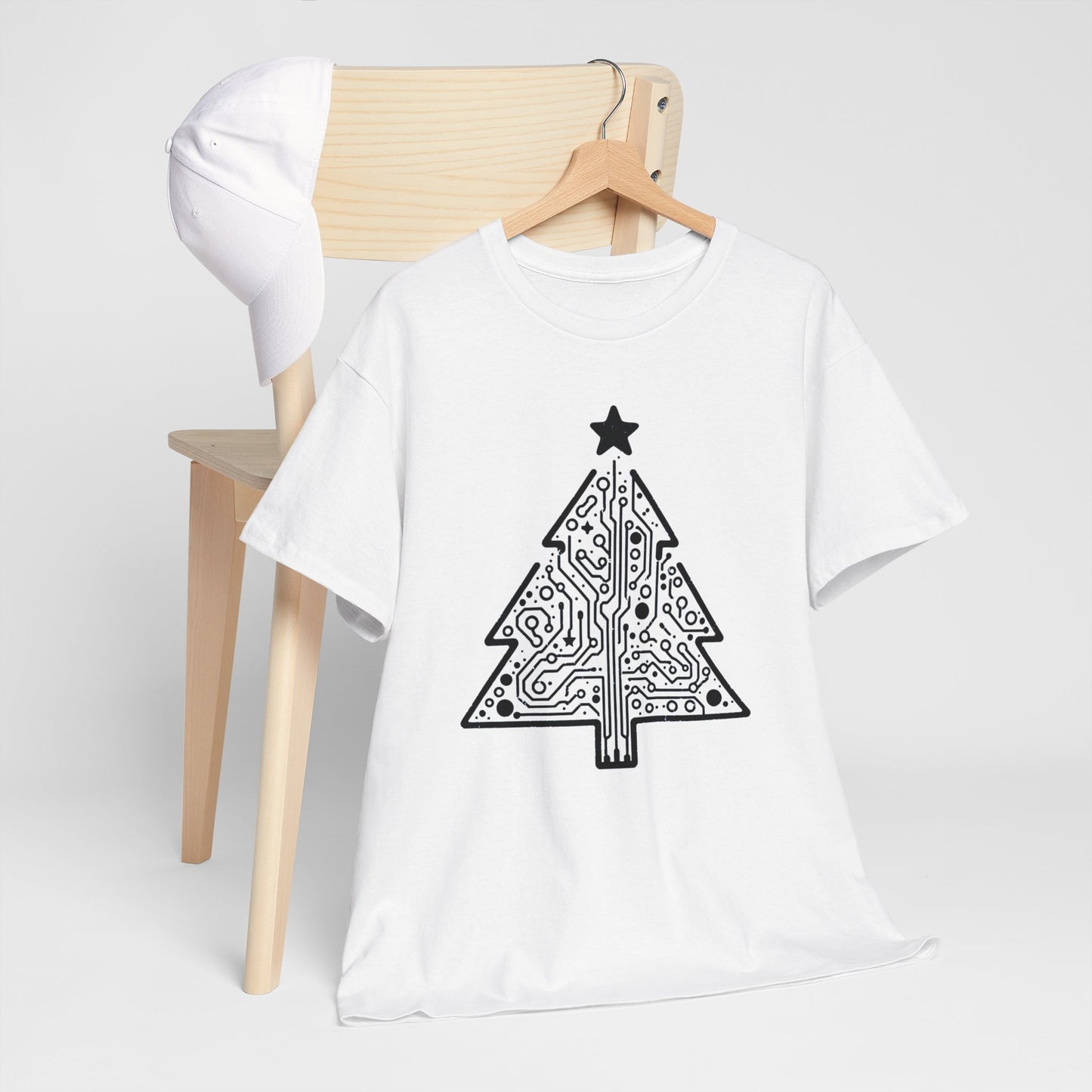 Christmas Tree Trace Unisex Heavy Cotton Tee