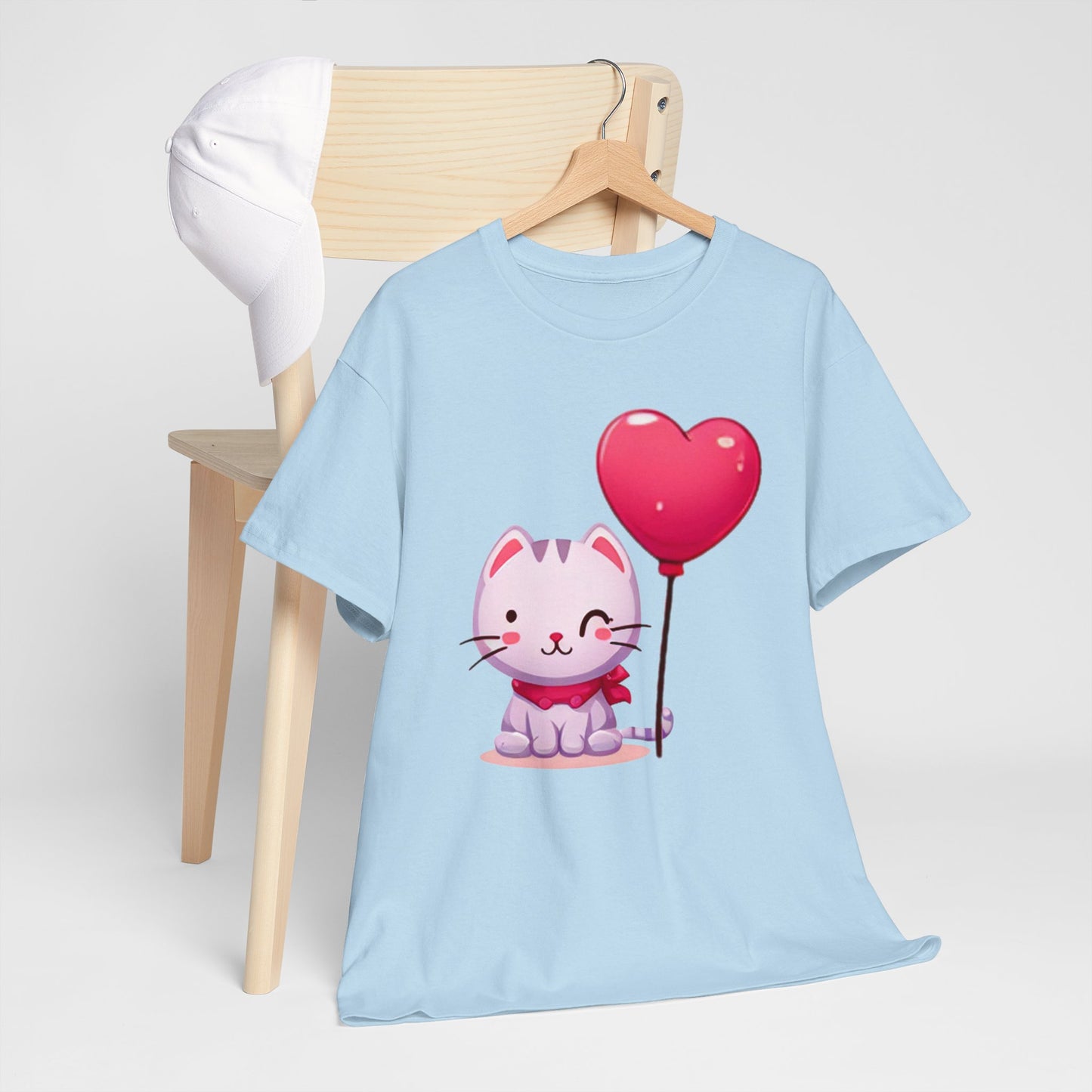 Kitten with heart Unisex Heavy Cotton Tee