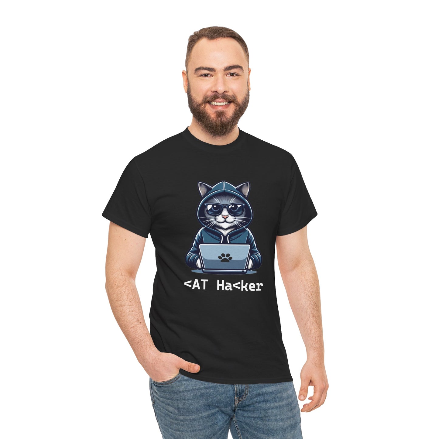 Miau Hacker Unisex Heavy Cotton Tee