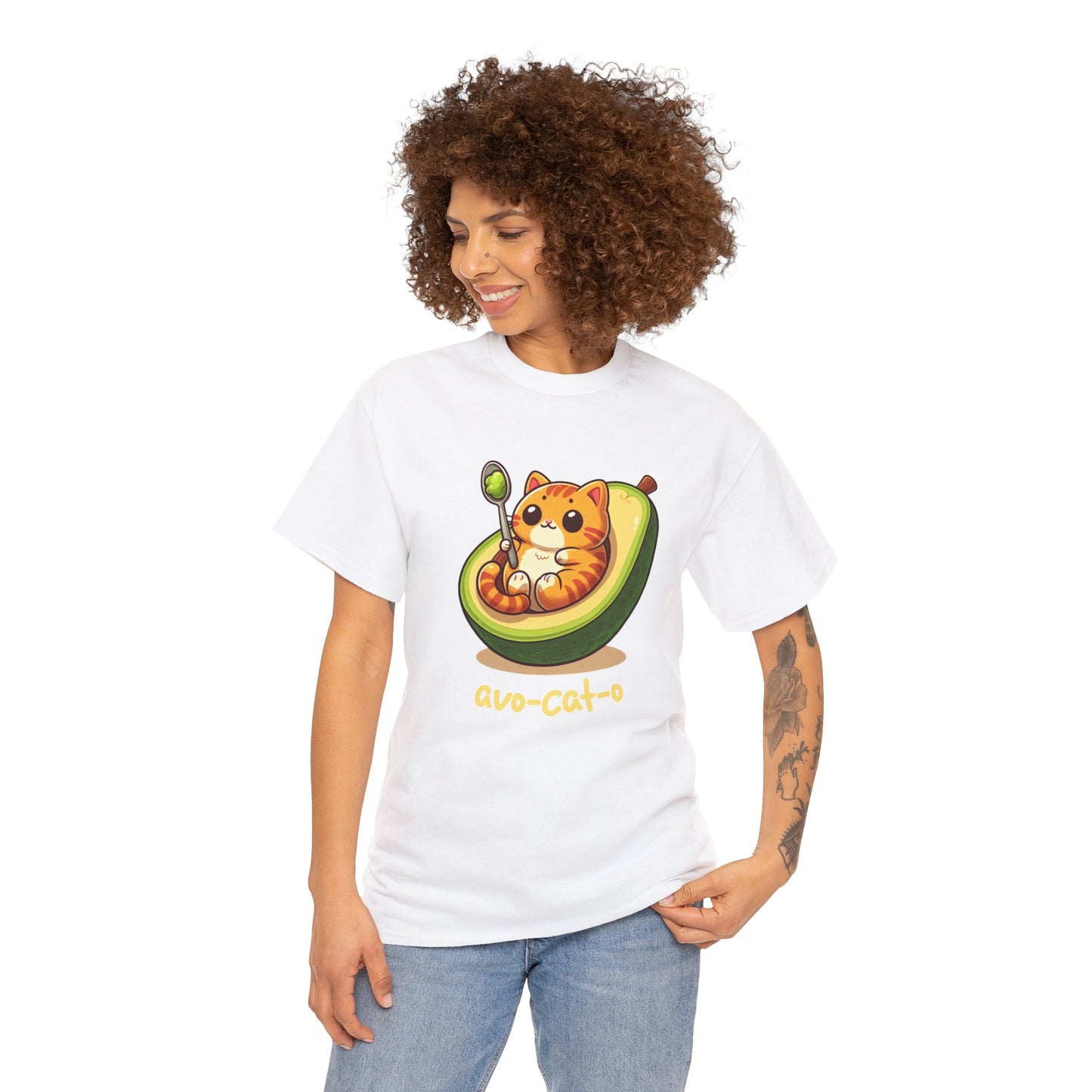 avo-cat-o Unisex Heavy Cotton Tee