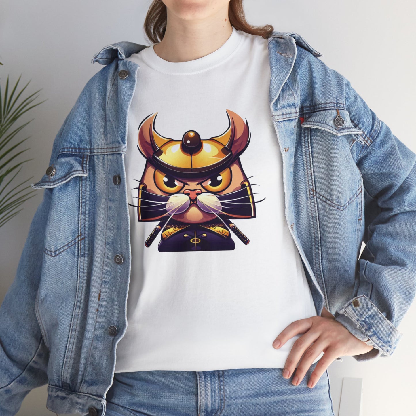 Miau Samurai Unisex Heavy Cotton Tee