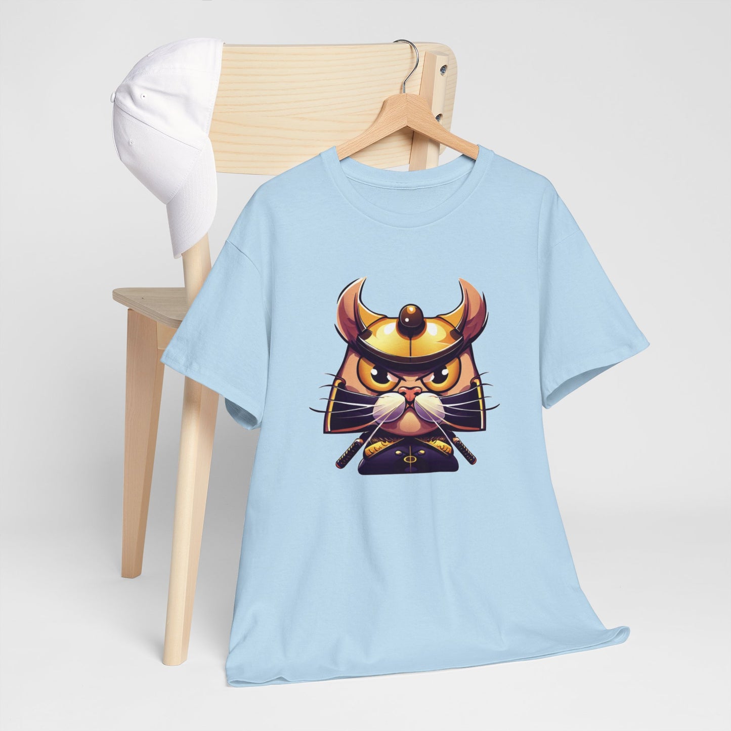 Miau Samurai Unisex Heavy Cotton Tee