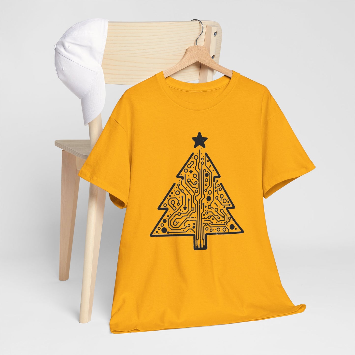 Christmas Tree Trace Unisex Heavy Cotton Tee