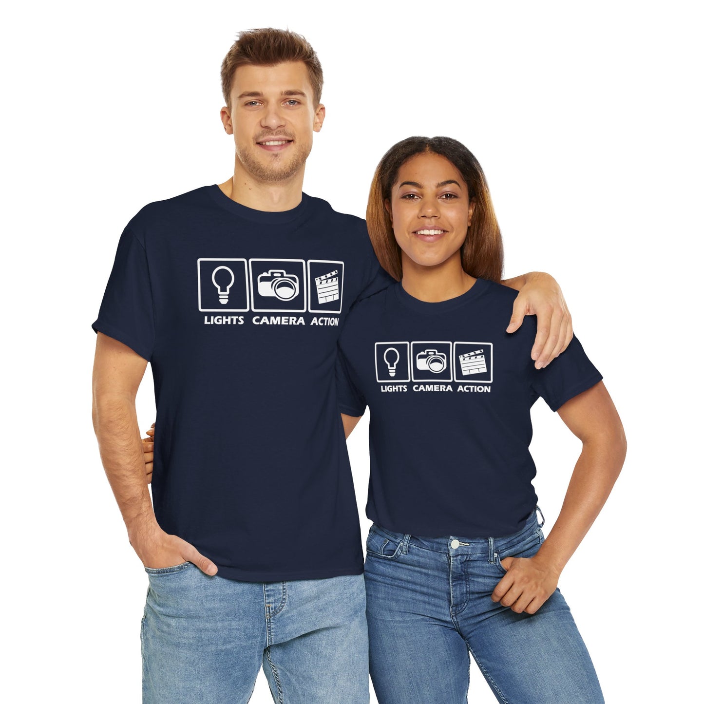 Lights Camera Action Unisex Heavy Cotton Tee