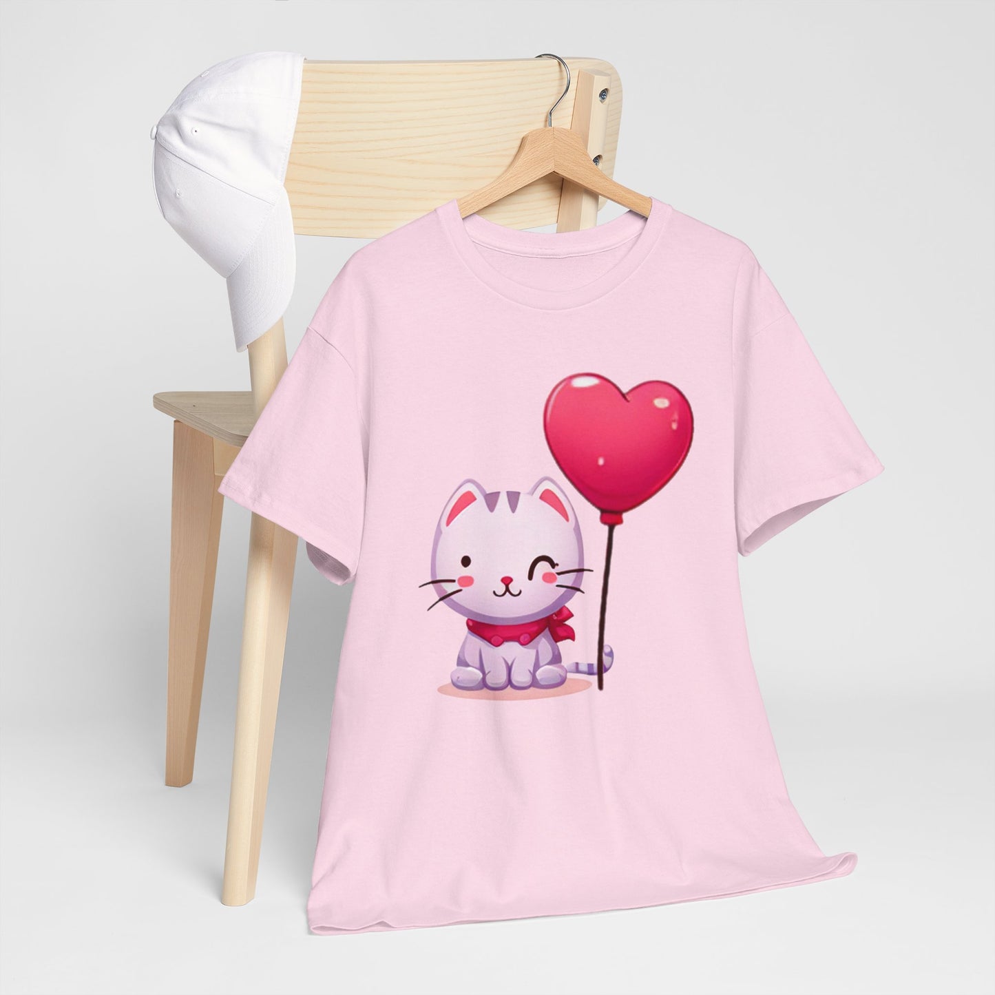 Kitten with heart Unisex Heavy Cotton Tee