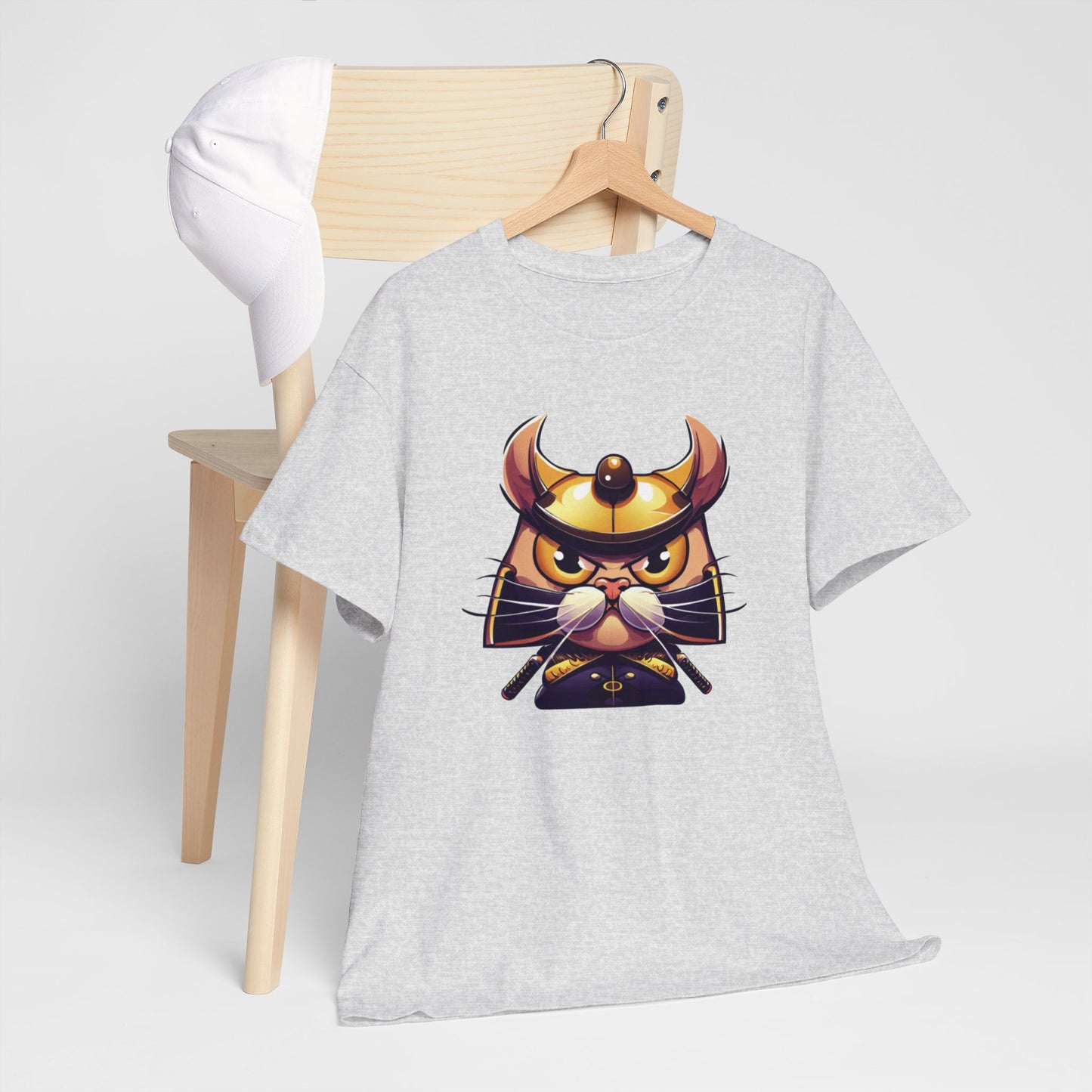 Miau Samurai Unisex Heavy Cotton Tee