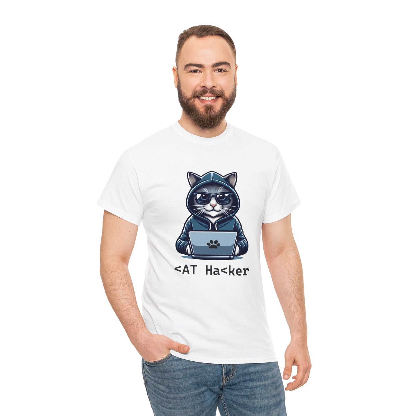 Miau Hacker Unisex Heavy Cotton Tee